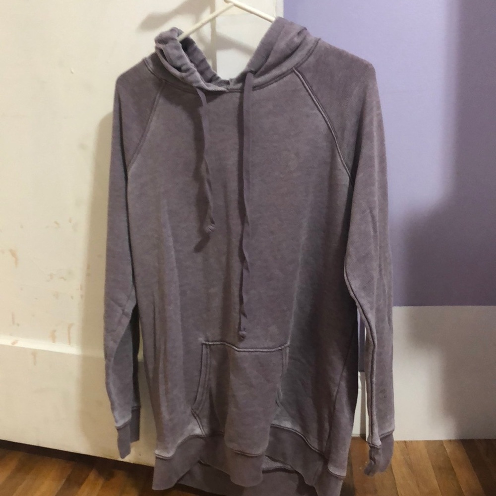 Purple distressed hoodie